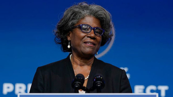 GABON-USA : Linda THOMAS GREENFIELD à Libreville.