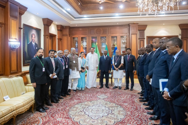 GABON-INDE : Venkaiah NAIDU et sa délégation au Palais du Bord de mer.
