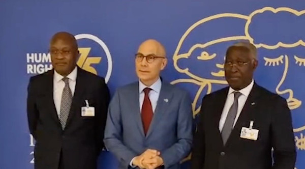 GABON-DIPLOMATIE : NDONG SIMA à Genève pour le 75ème anniversaire de la Déclaration des Droits de l’Homme