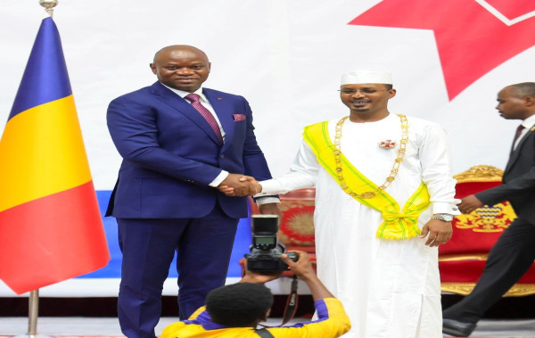 GABON-TCHAD : Le Président  de la Transition présent à la cérémonie d’investiture de S. E. Mahamat Idriss Deby Itno