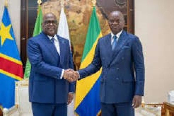 GABON-RDC : Brice Clotaire OLIGUI NGUEMA et Félix-Antoine TSHISEKEDI renforcent la coopération bilatérale