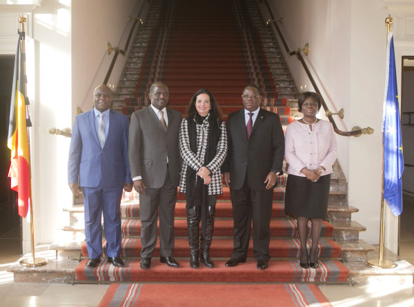 Visite de MM. Emmanuel ISSOZE NGONDET, Ministre des Affaires étrangères de la République du Gabon et Régis IMMONGAULT TATAGANI, Ministre de l’Economie au Sénat de Belgique